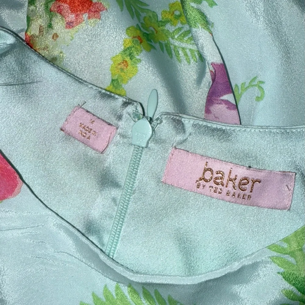 🌹 Baker by Ted Baker Floral Kids Dress - Light Blue and Multicolor
